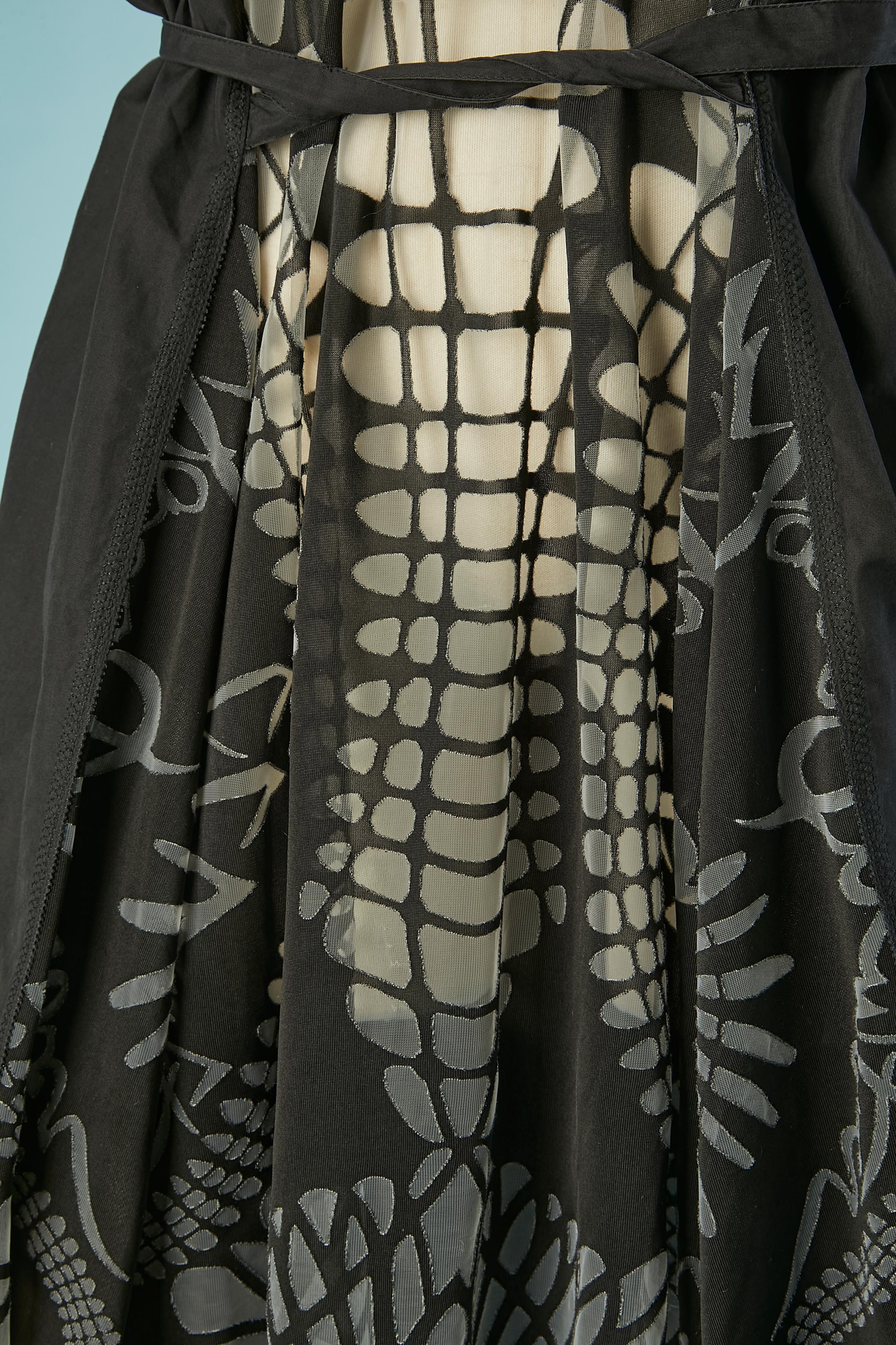 Vestido slip devoré y vestido doble de algodón con cinturón de algodón JEAN-PAUL GAULTIER en venta 1