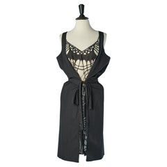 Devoré-Slipkleid und Baumwoll-Doppelkleid mit Baumwollgürtel JEAN-PAUL GAULTIER