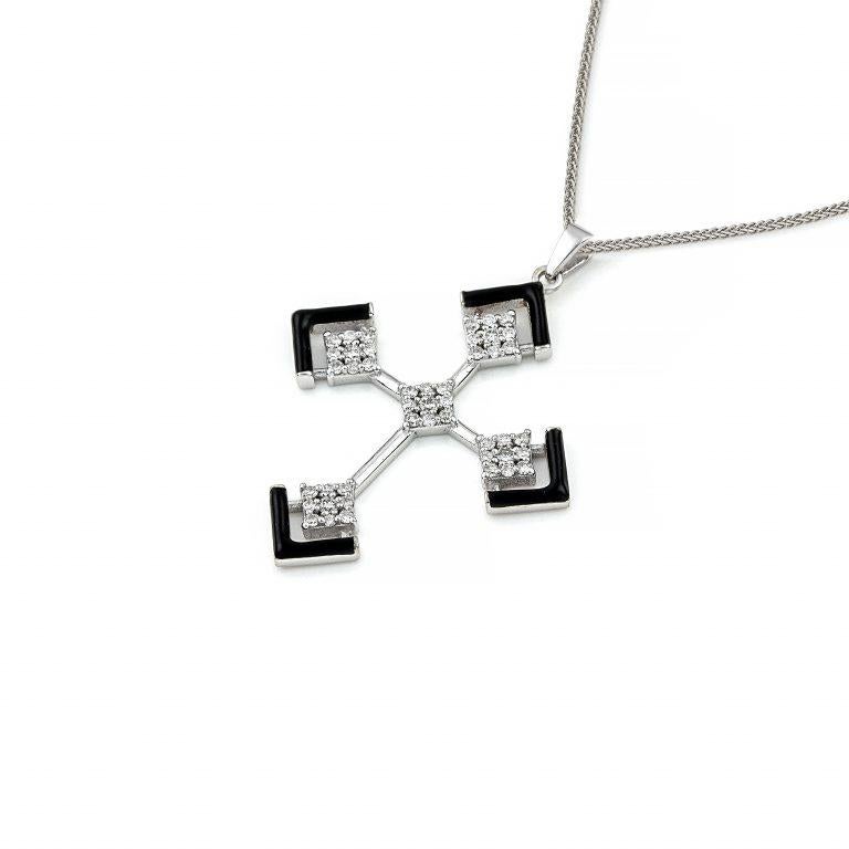 100% Recycled 14 K White Gold

Diamonds

Enamel

Size: 4.1x 3.1 cm/ 1.6 ix 1.22 inches
THIS PENDANT IS SOLD WITHOUT THE CHAIN.

A 14K CHAIN CAN BE OPTIONALLY ADDED WITH AN ADDITIONAL COST OF 360 USD.

In the arts, maximalism, a reaction against