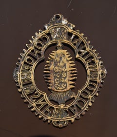 Devotional Medal 'Immaculate Conception, ' Bronze, Enamel, Spain, 17th Century
