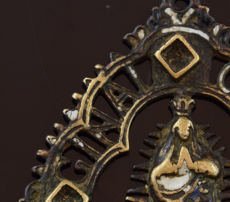 Devotional Medal 'Immaculate Conception,' Bronze, Enamel, Spain, 17th