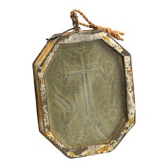 Devotional Medal with Inquisition Heraldry, Metal, Stone, Spain, 17th Century