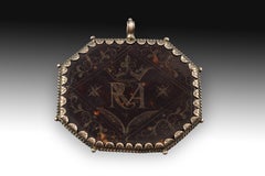 Devotional Pendant or Medal, Painting on Copper, Silver, Glass, 17th Century