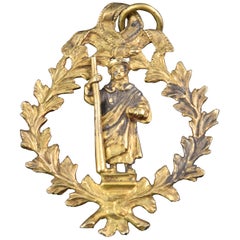 Devotional Pendant, Saint James the Great, Bronze, Spain, 17th Century