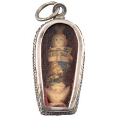 Devotional Pendant, Silver, Bone, Glass, Other, 17th Century