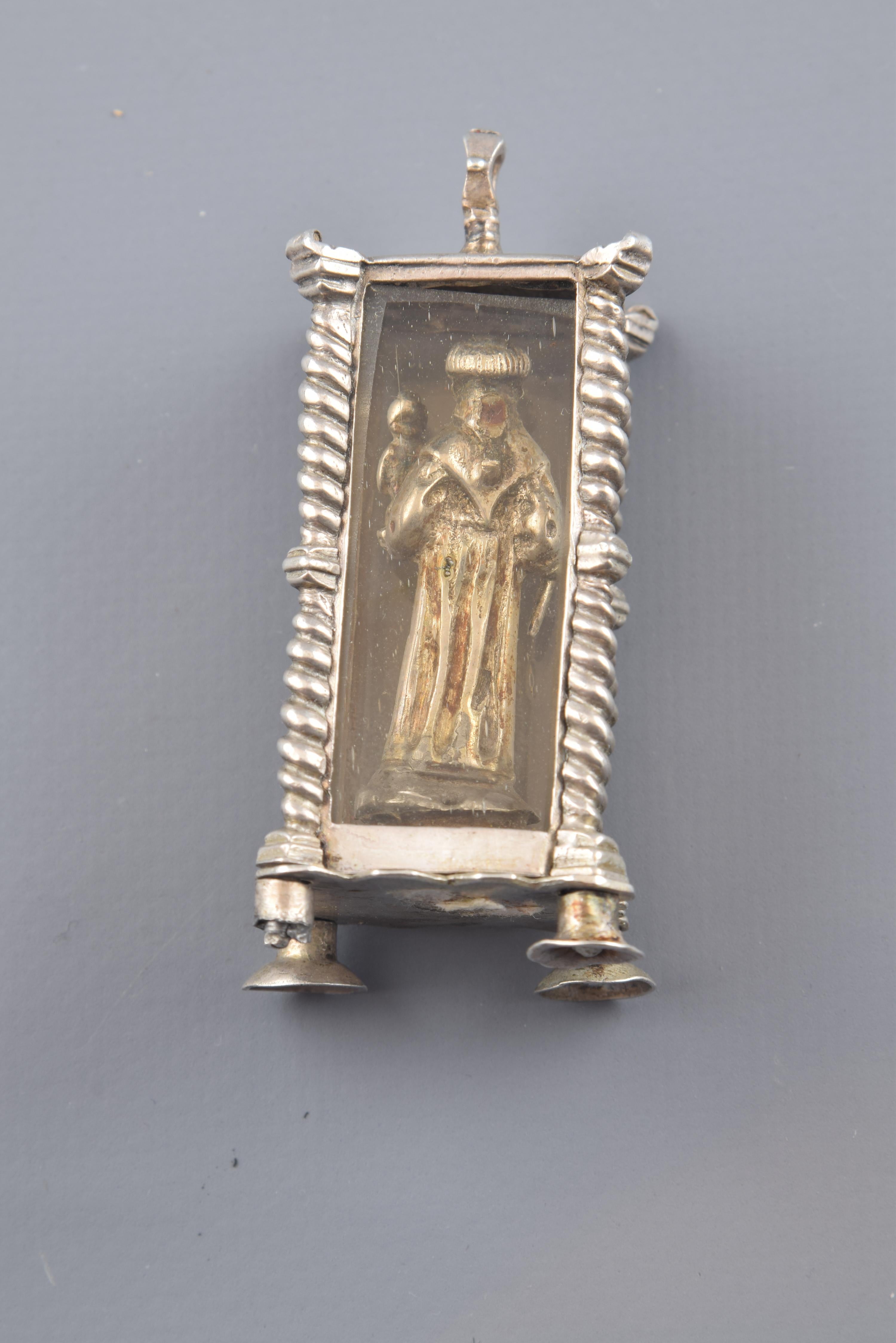 Devotional Pendant, Silver, Glass, 17th Century (Barock)