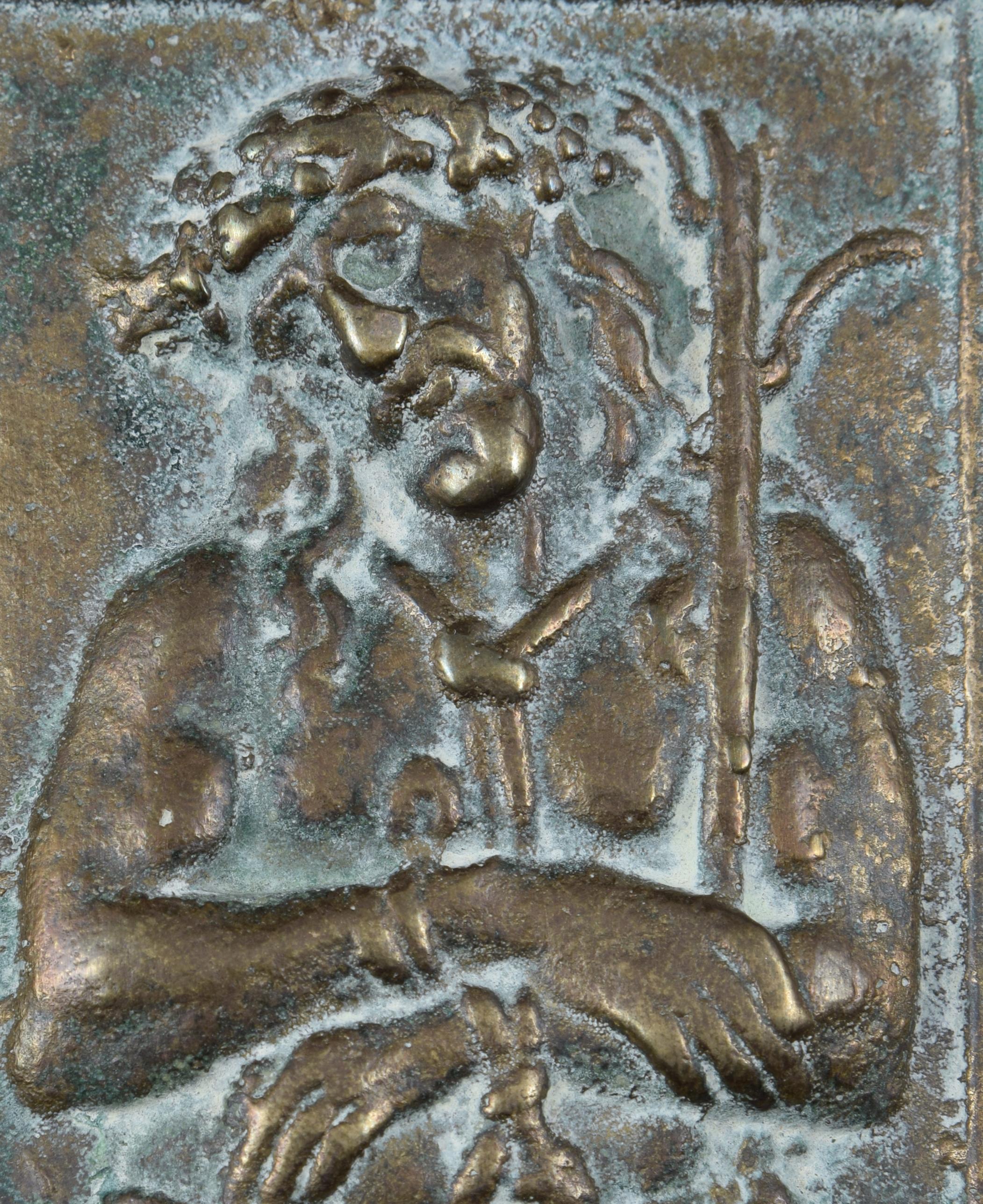 Spanish Devotional Plaque, Ecce Homo, Bronze, 17th Century