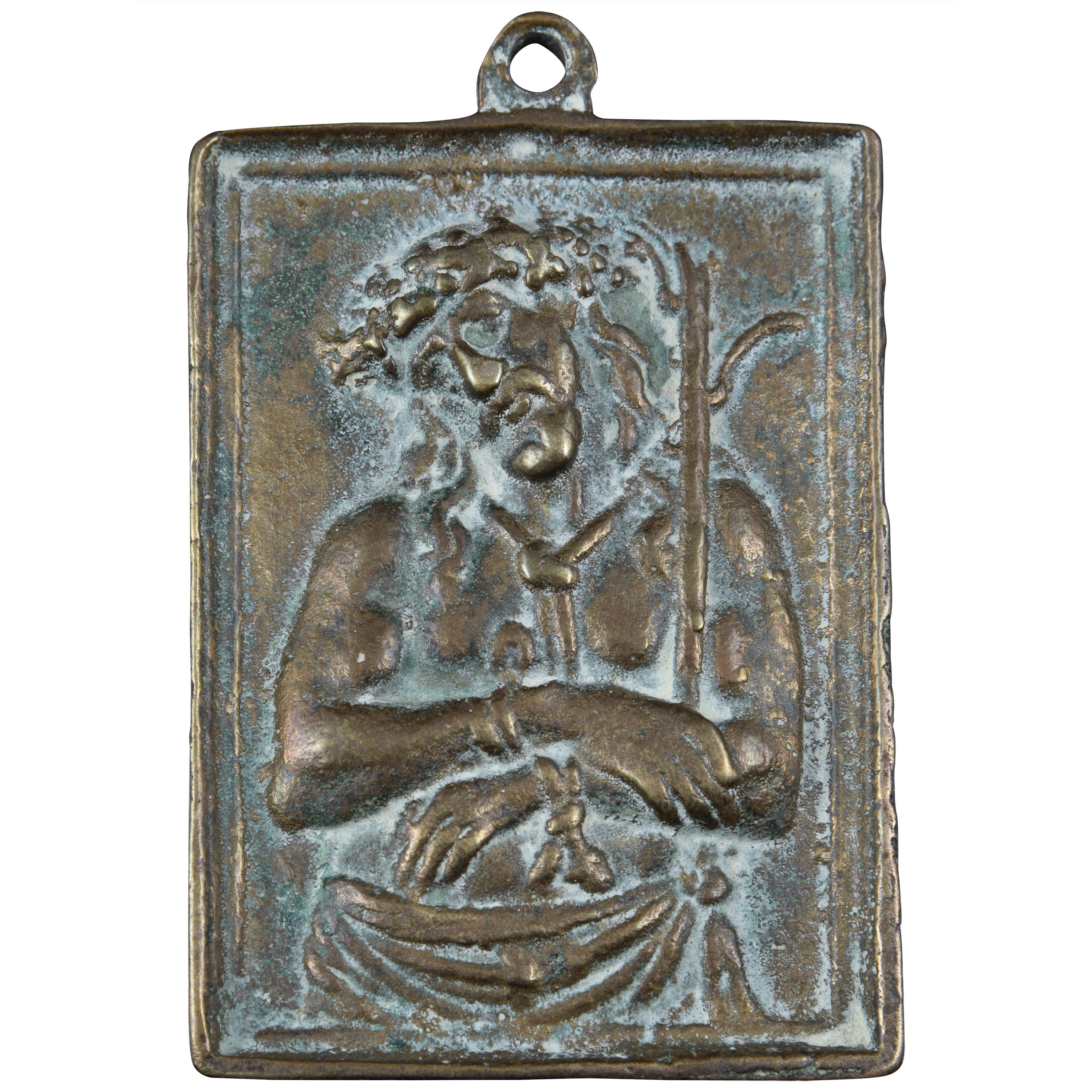 Devotional Plaque, Ecce Homo, Bronze, 17th Century