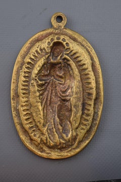 Devotional Plaque, Immaculate Bronze, 19th Century