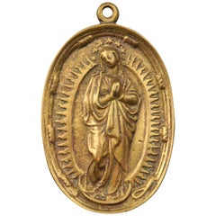 Devotional Plaque, Immaculate Bronze, 19th Century