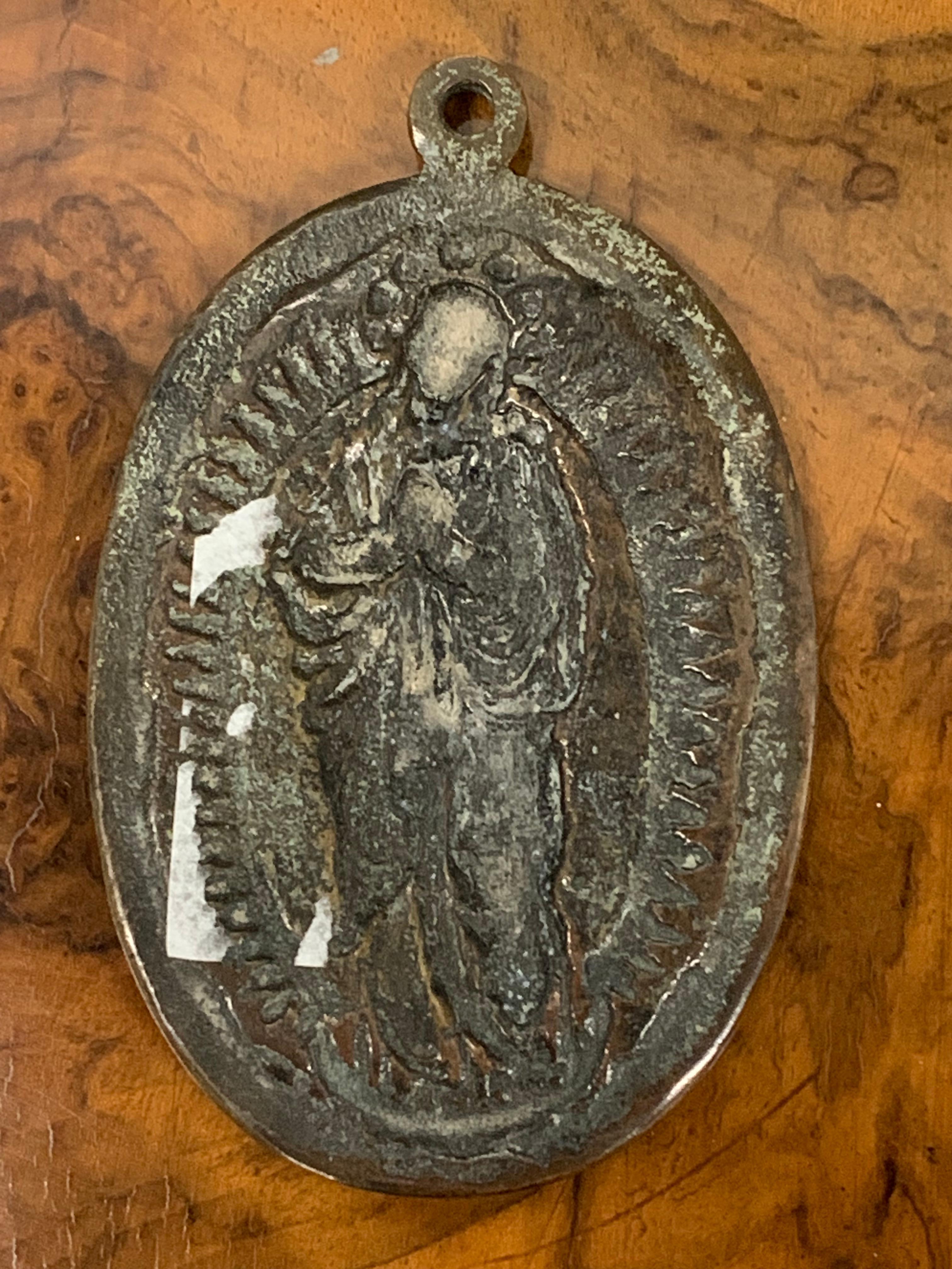Devotionale Plakette, makellose Wahrnehmung. Bronze. Spanische Schule, 17. Jahrhundert.  (Barock) im Angebot