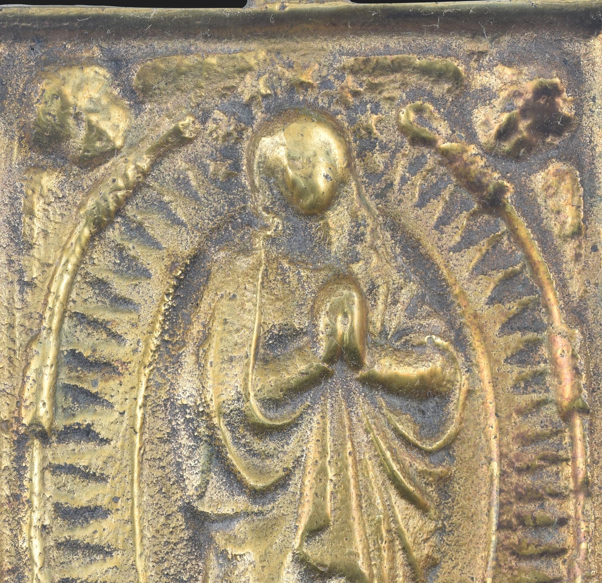 Devotional plaque, Immaculate Conception. Bronze. Spanish school, 19th century.  In Good Condition For Sale In Madrid, ES