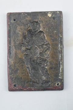 Devotional plaque, Saint Dominic. Bronze. Spanish school, 19th century.