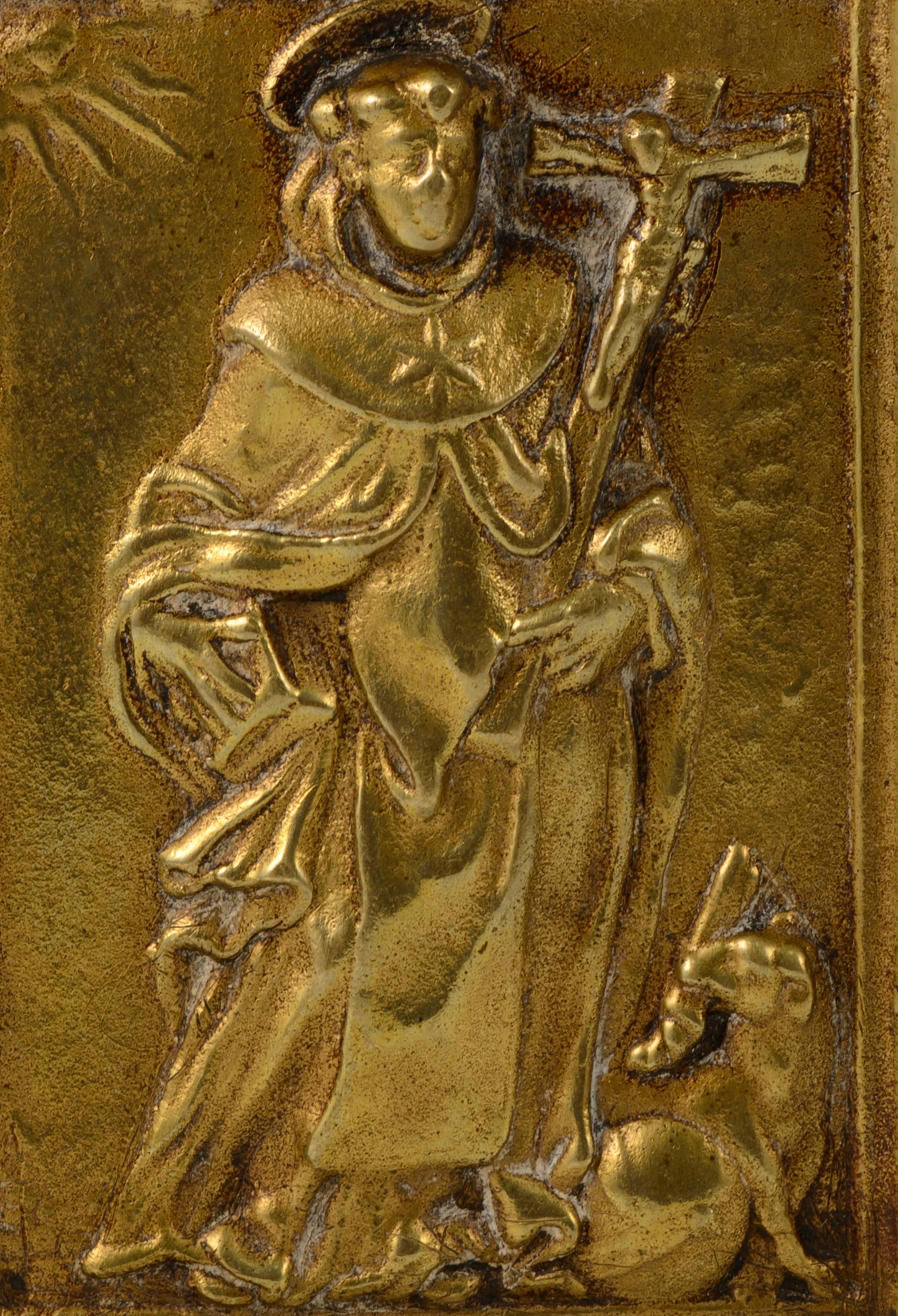 Spagnolo Targa devozionale, San Domenico di Guzmán. Bronzo. Spanish School, 17°-18° sec. in vendita