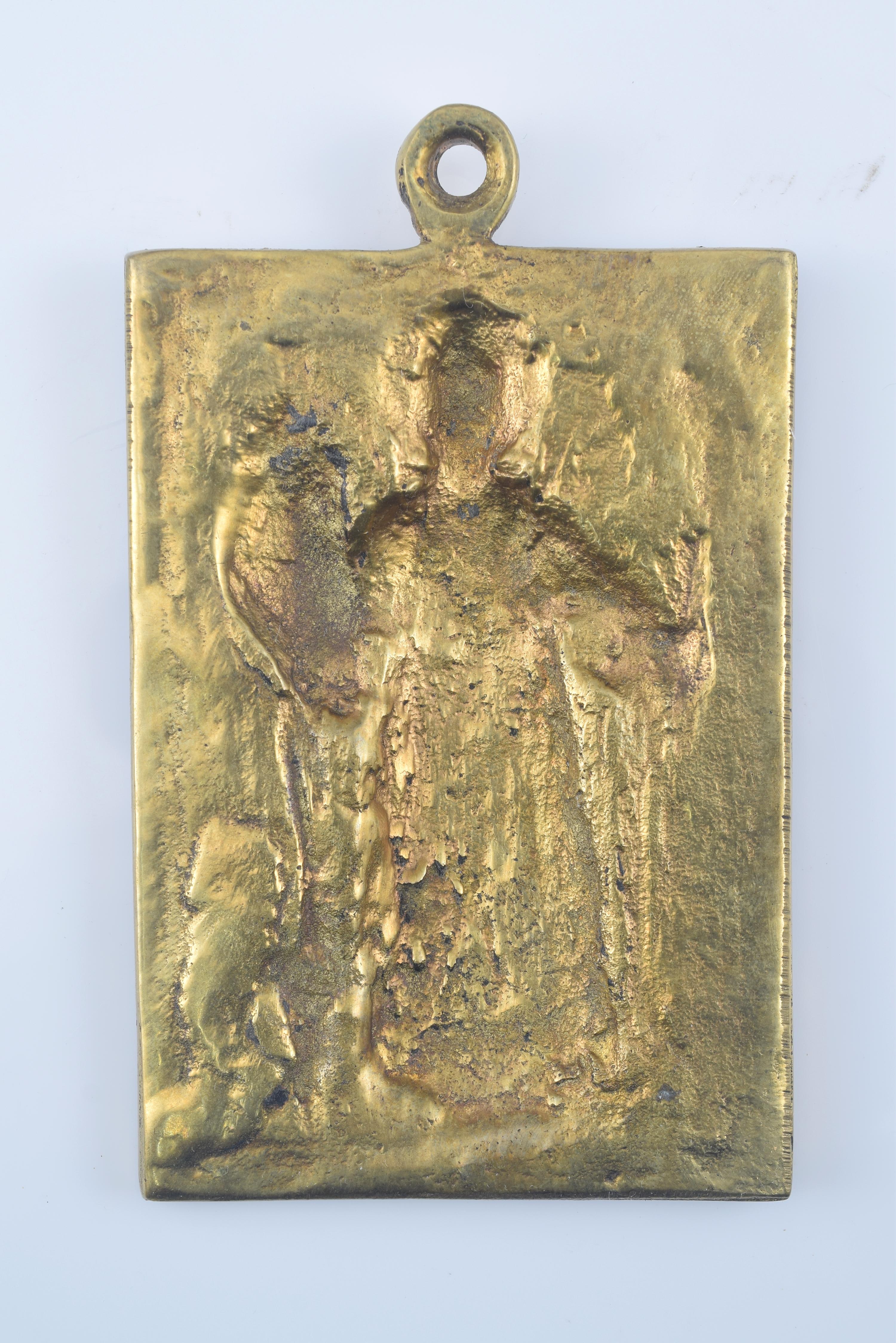 Devotional plaque, San Telmo or Sanct'Elmo. Bronze. Spanish school, 19th century. 
Saint Pedro González became bishop of Palencia, later entering the Order of Preachers. He is known as Saint Elmo and is considered the patron saint of sailors, having