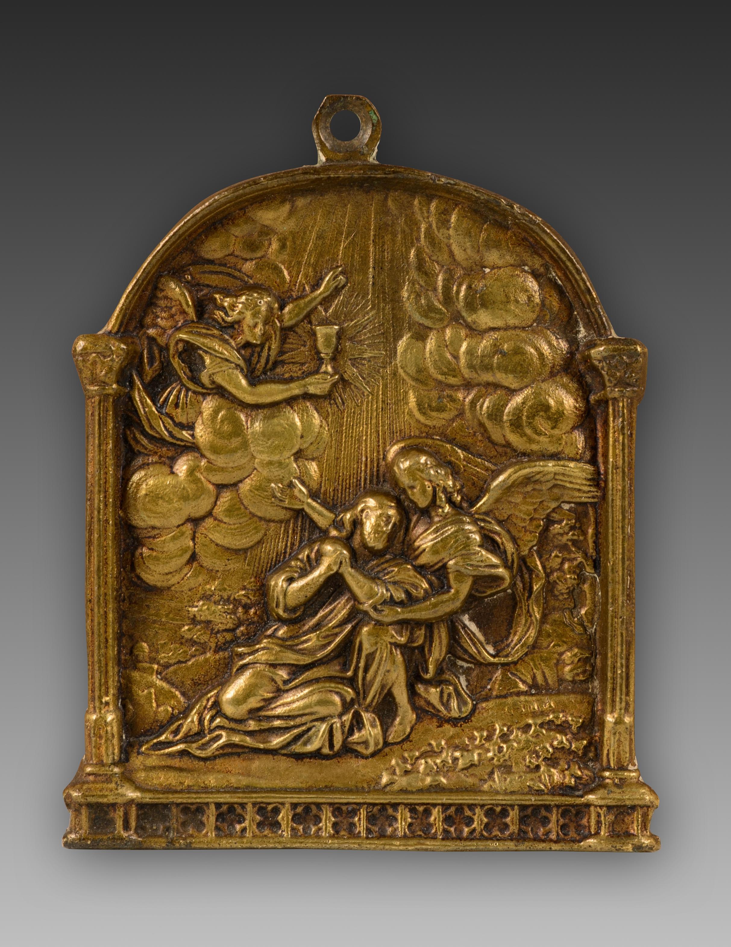 Other Devotional plaque, The Prayer in the Garden. Bronze. 19th century. For Sale