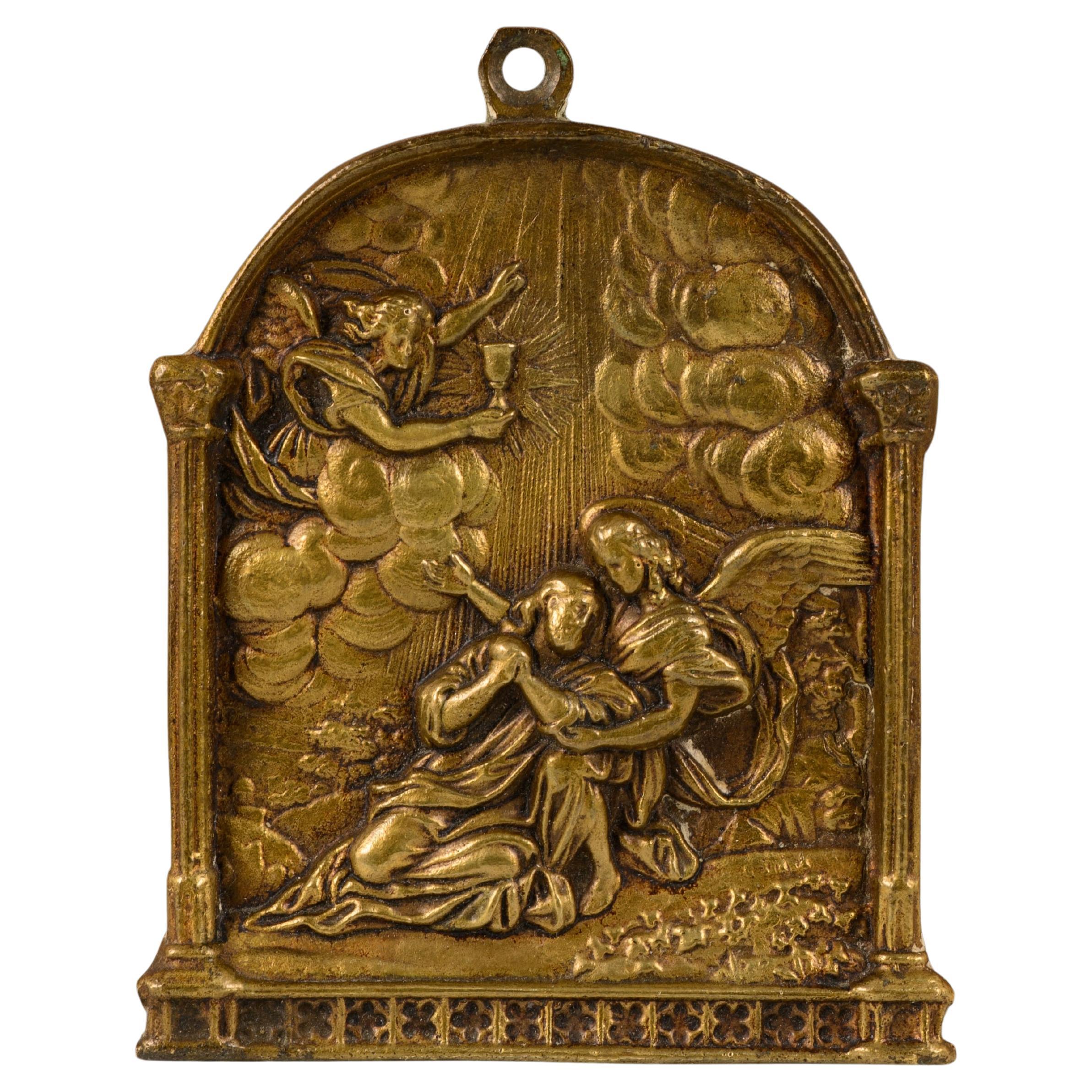 Devotional plaque, The Prayer in the Garden. Bronze. 19th century.