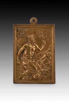 Devotional plaque with Saint Jerome. Bronze. Spanish school, 16th century