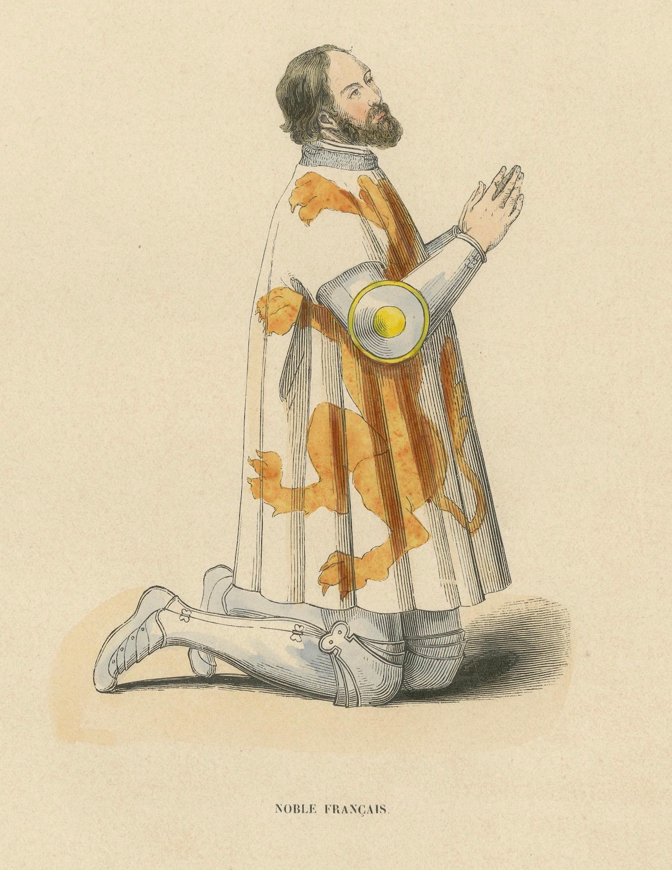 Mid-19th Century Devout Supplication of a French Nobleman: A Pictorial Representation, 1847
