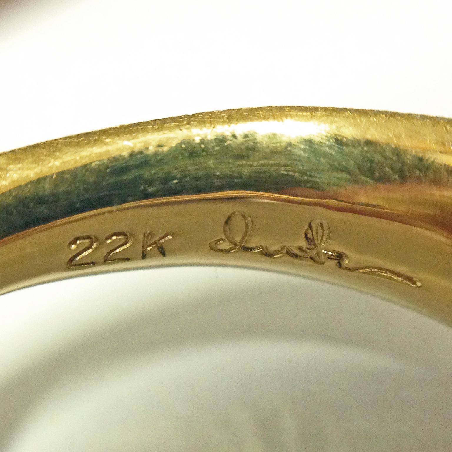 Women's or Men's Devta Doolan Lightning Ridge Opal High Karat Gold One of a Kind Ring