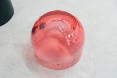 Contemporary Medium Dew Drop Side Table in Red Translucent Resin, by Ian Cochran