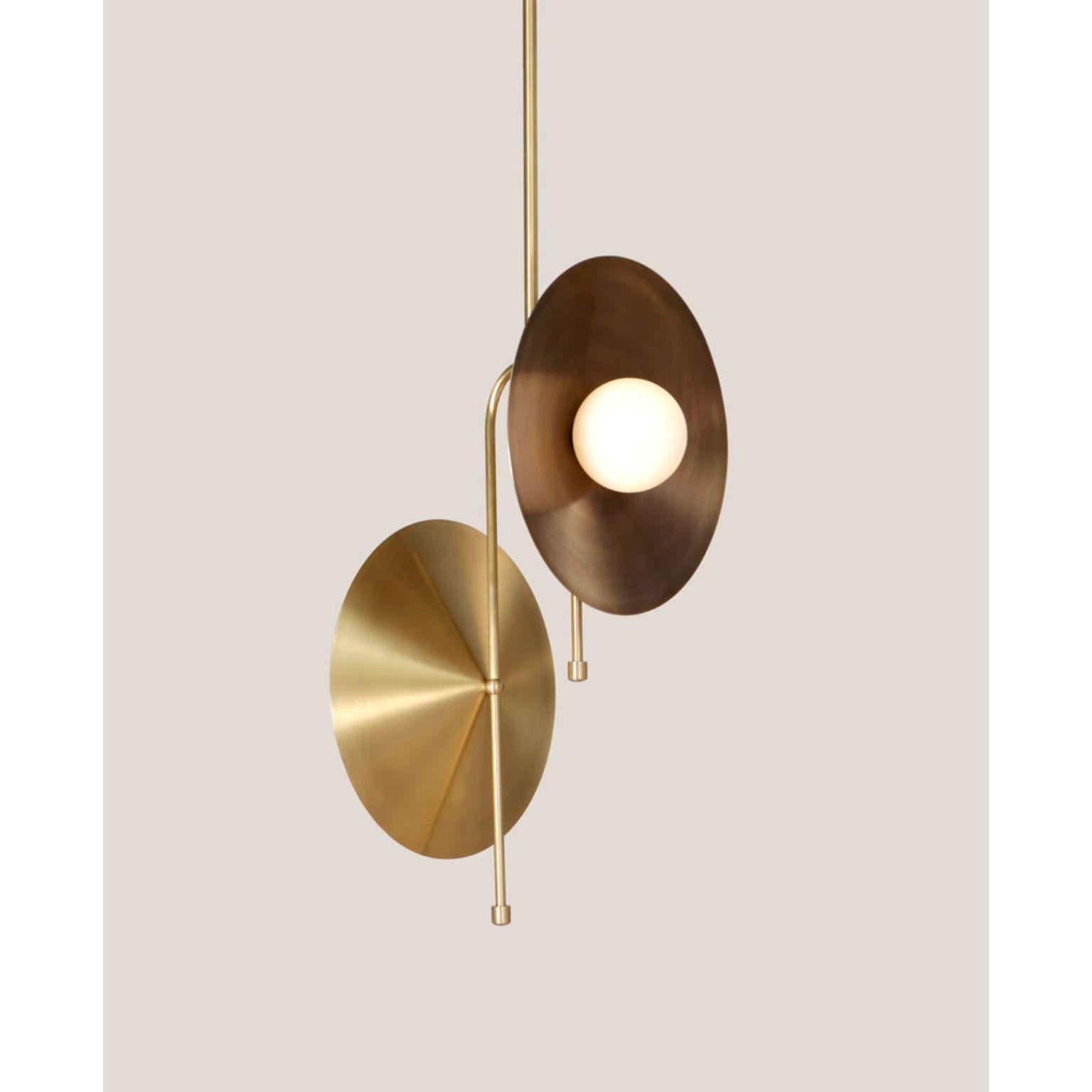 Dew Pendant Lamp by Lamp Shaper
Dimensions: D 30 x W 32.5 x H 127 cm.
Materials: Brass.

Different finishes available: raw brass, aged brass, burnt brass and brushed brass Please contact us.

All our lamps can be wired according to each country. If