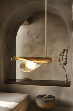 Dew Suspension Lamp in Brass & Murano Glass by Marsica Fossati