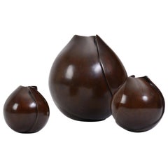 Dew Vase Set of 3 in Cast Bronze by Elan Atelier