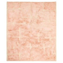 Dewdrop, Pink, Authentic Premium Shag, All-Natural Wool Moroccan Rug