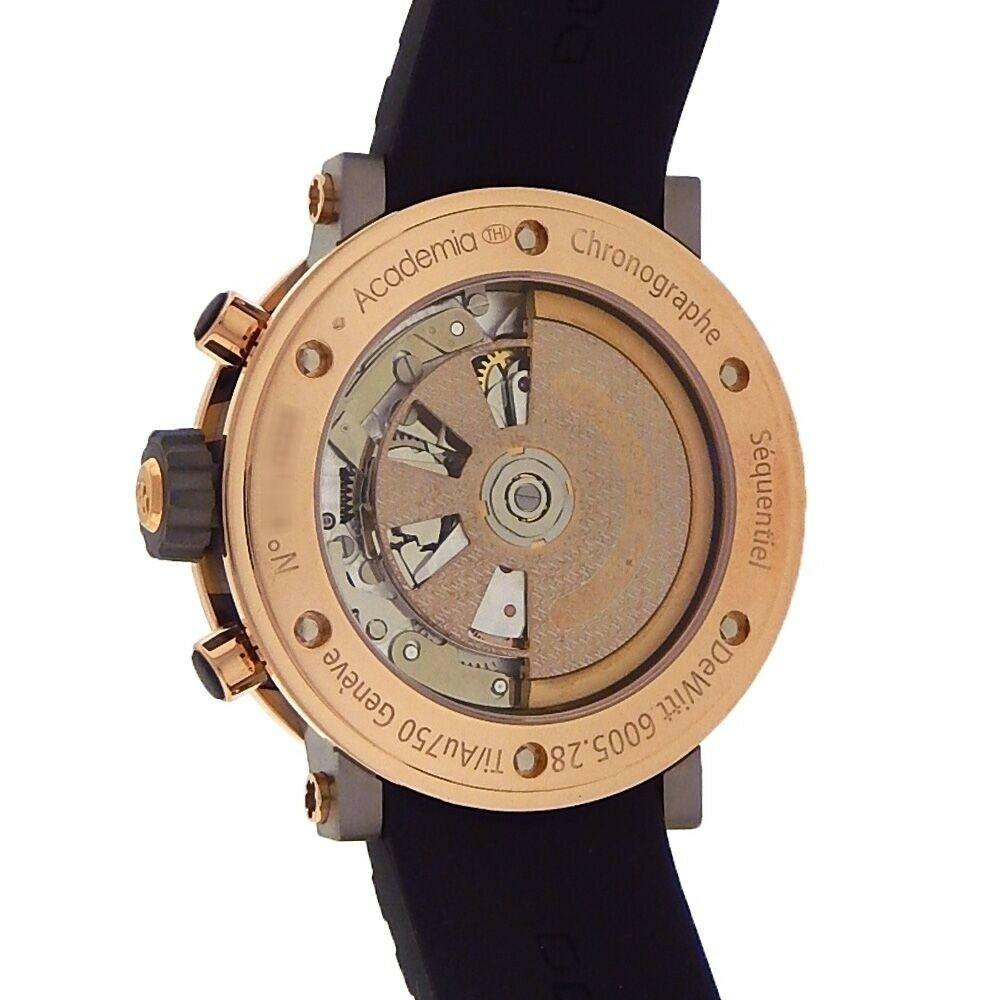 DeWitt Academia 18k Rose Gold Automatic Chronograph Men's Watch AC.6005.28A.M351 For Sale 2