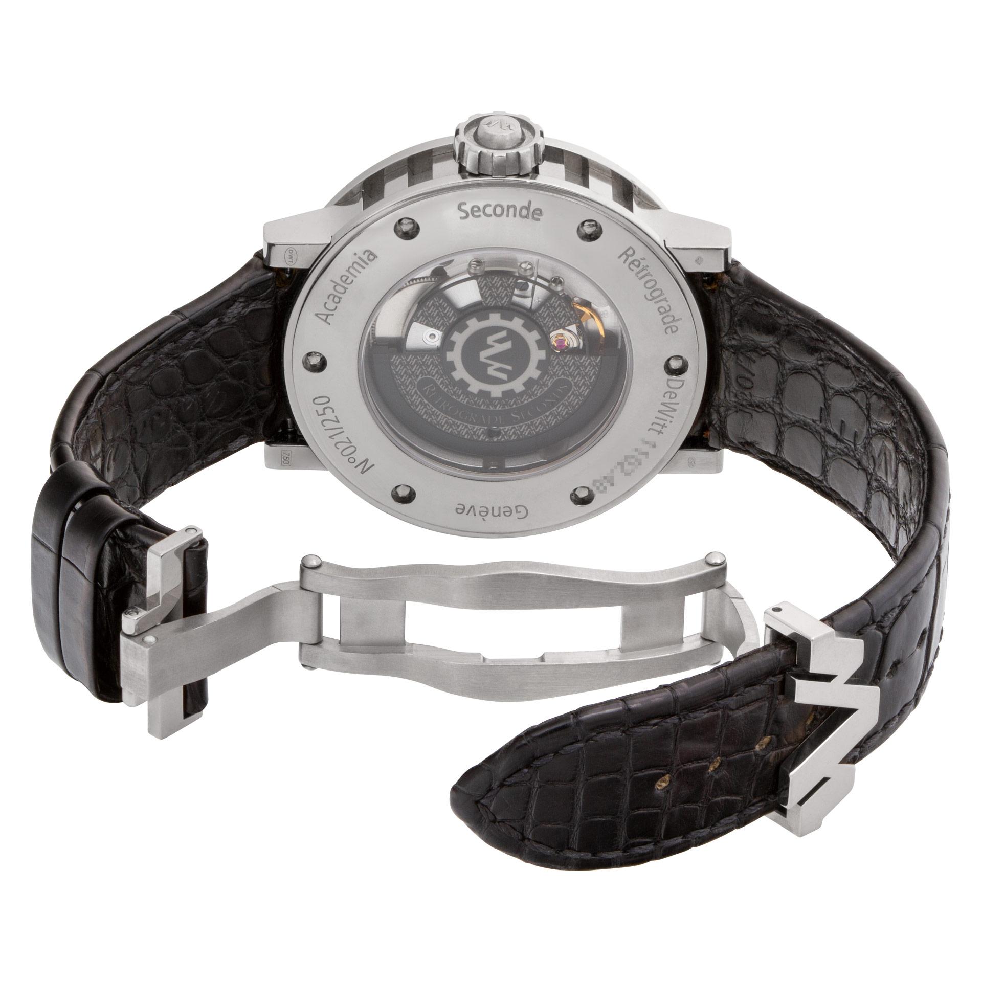 DeWitt Academia Seconde Retrograde 18k white gold Auto wristwatch For Sale 1