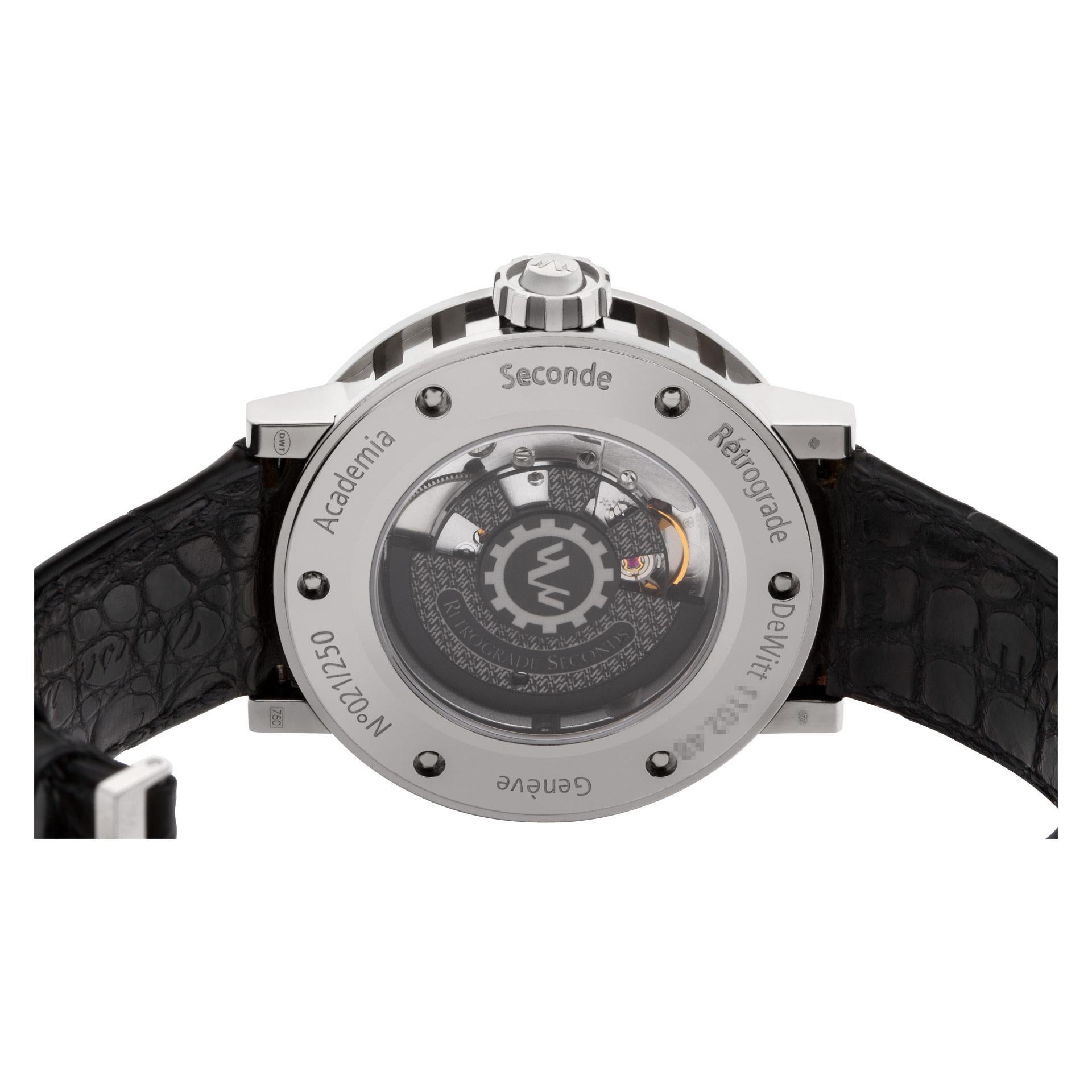 DeWitt Academia Seconde Retrograde 18k white gold Auto wristwatch For Sale 2