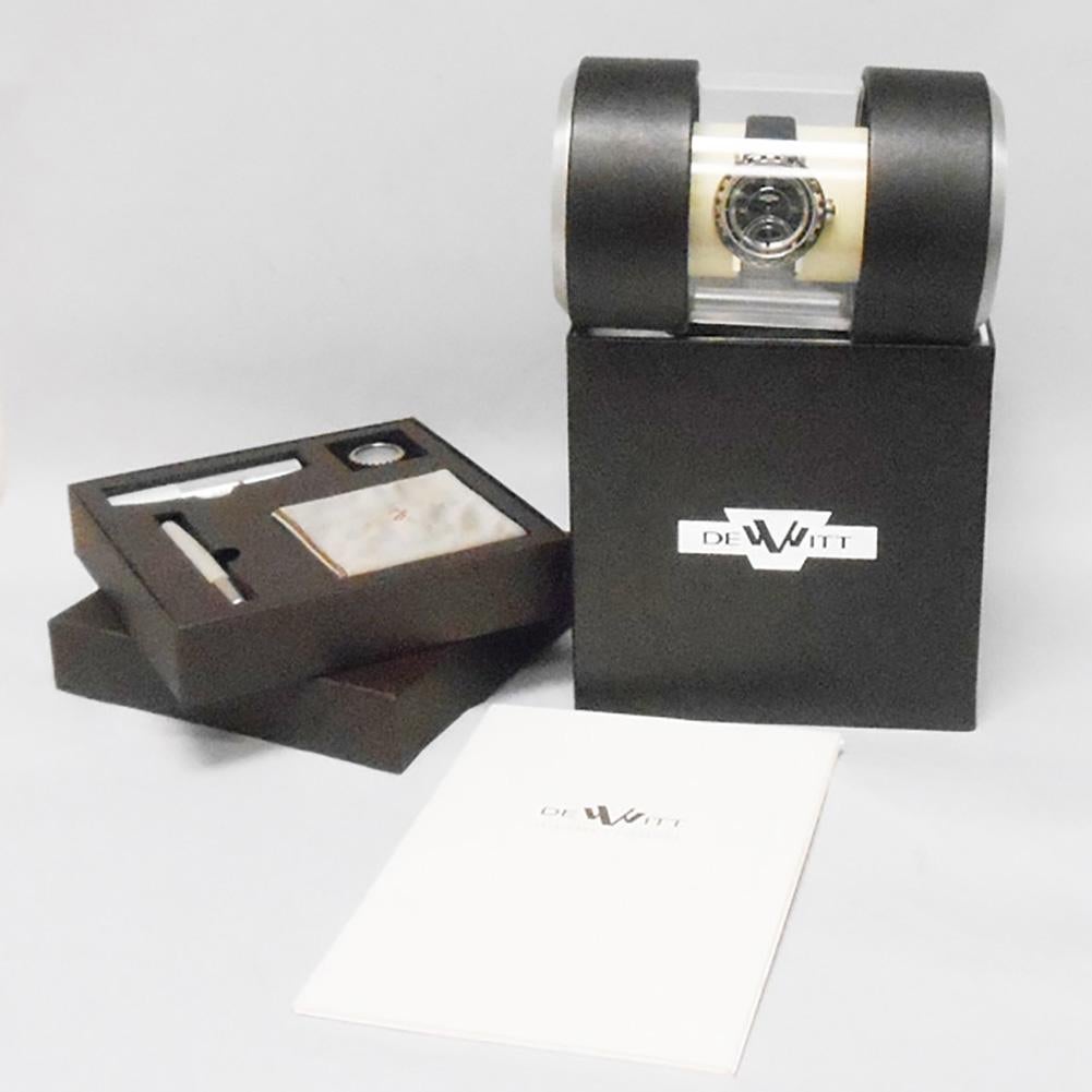 DeWitt Academia Seconde Retrograde 18k white gold Auto wristwatch For Sale 3
