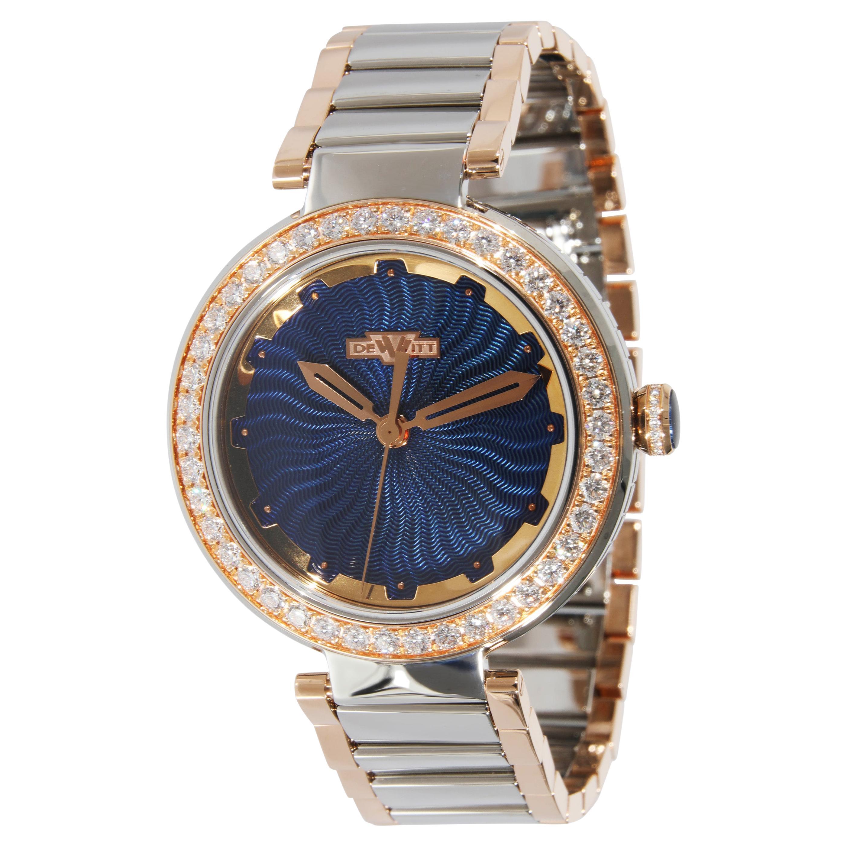 DeWitt Blue Empire BEM.QZ.001 Unisex Watch in 18kt Stainless Steel/Rose Gold For Sale