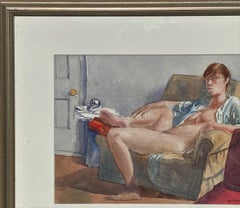 Dewitt Hardy, 1940-2017 Maine artist Nude Watercolor