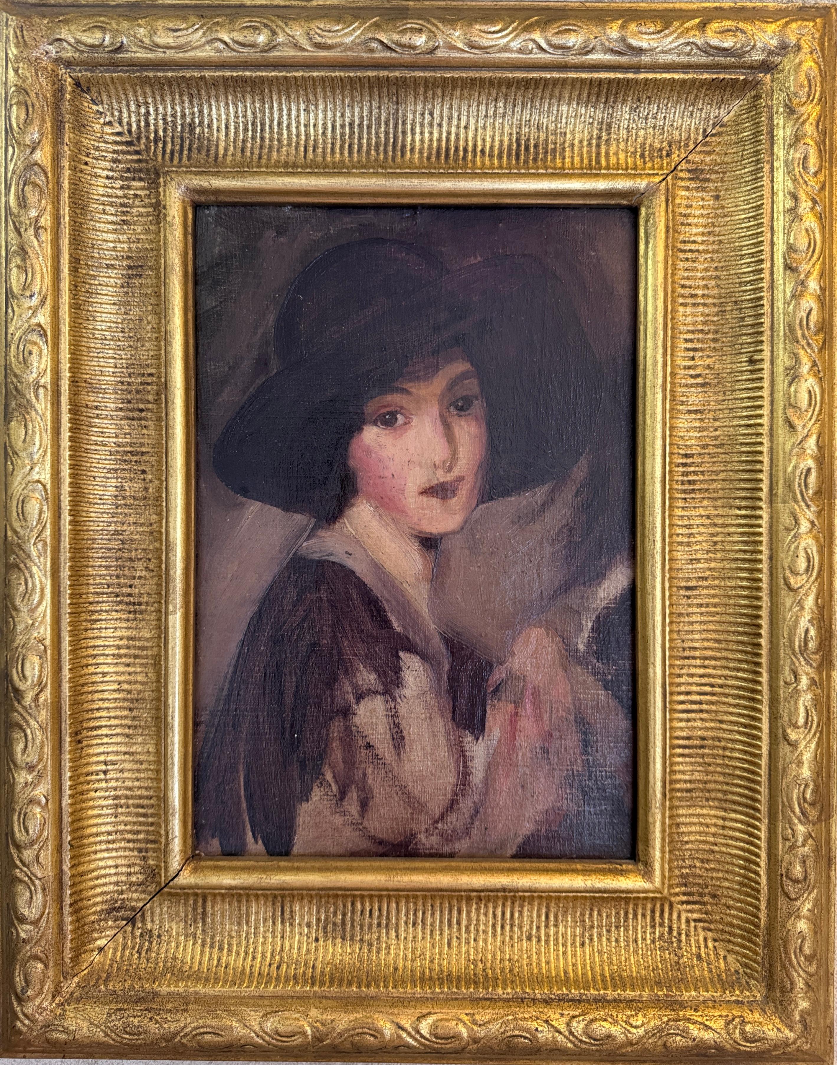 Portrait of A Young Woman In A Hat