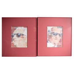Dexter Brown Watercolour Duo Portraits of Enzo Ferrari