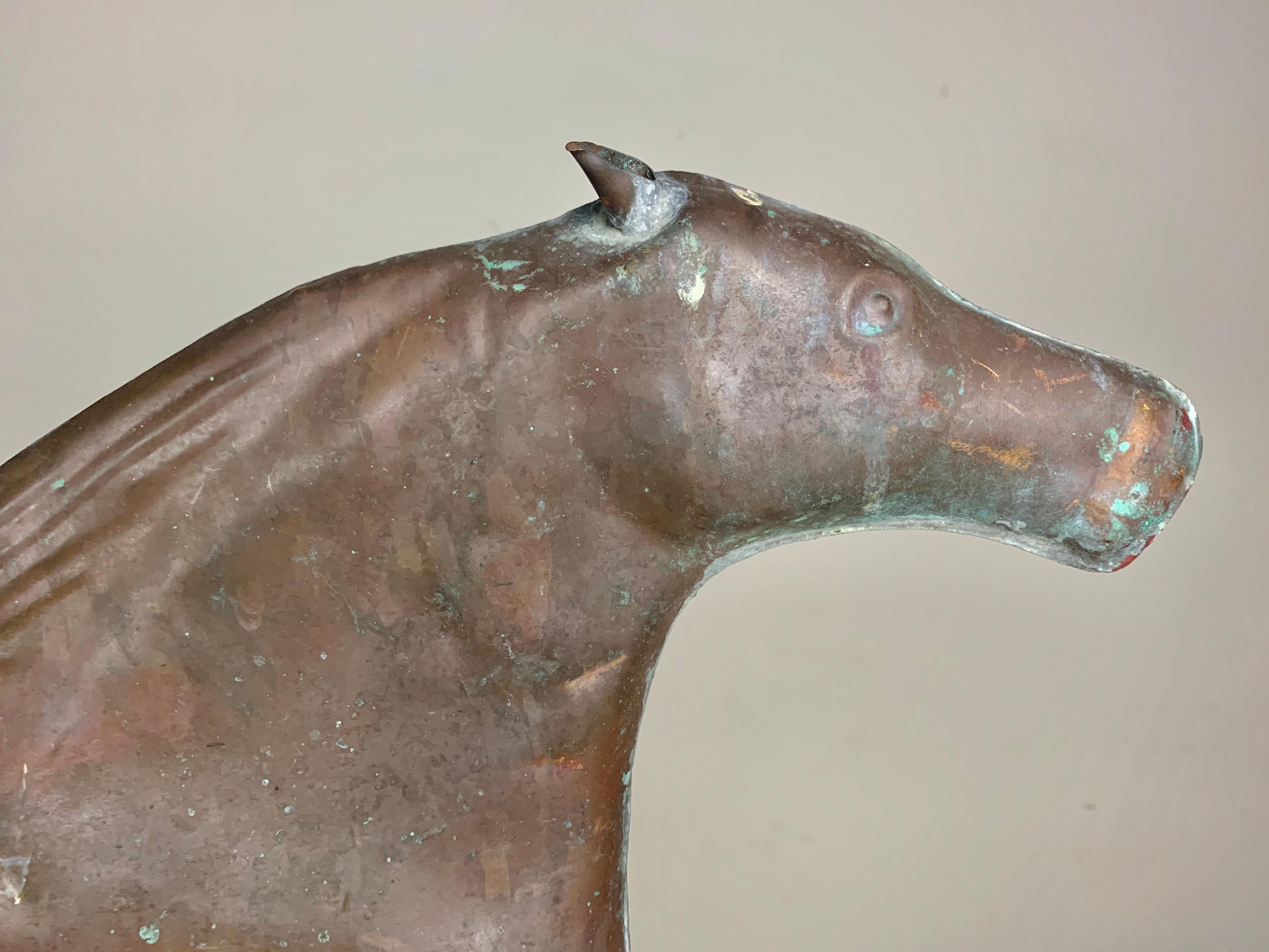 copper horse weather vane