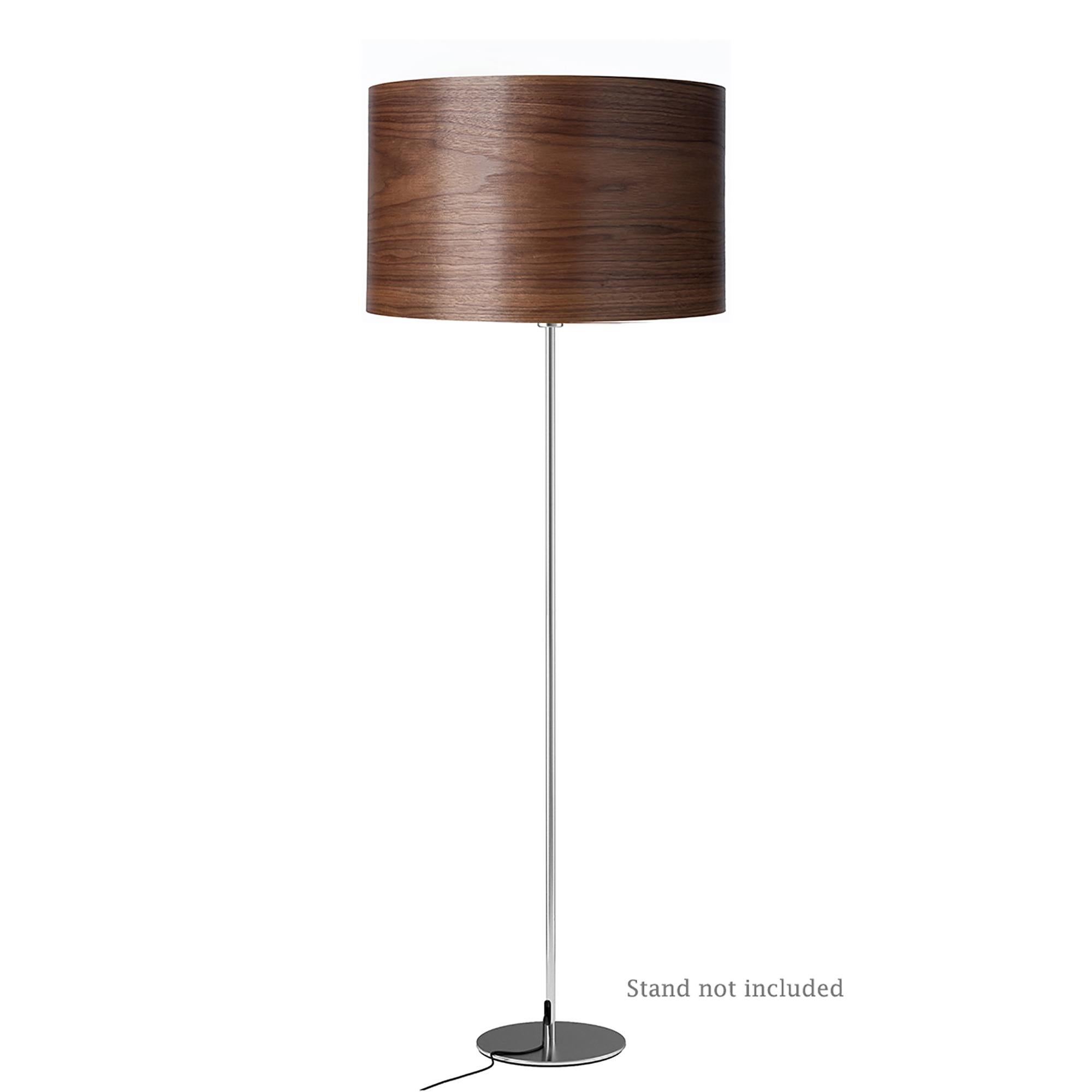 DEXTER is a large wood veneer lampshade. This Organic Modern look is a contemporary statement for an office, living room, or entryway. Walnut is prized by designers for its glorious tight grain pattern. We enhance this desirable appearance by