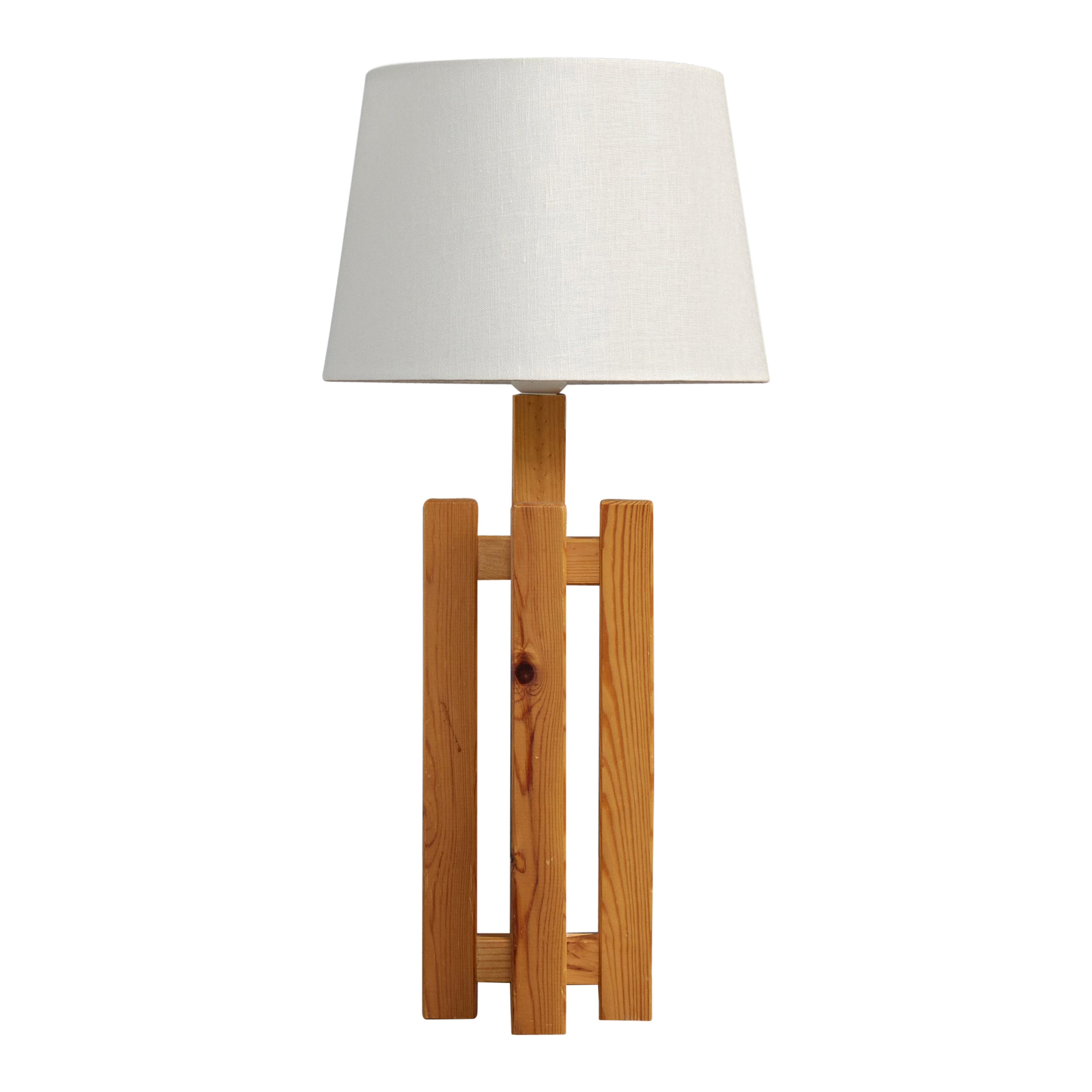 Dexter, lampe de table, pin, Suède, années 1970
