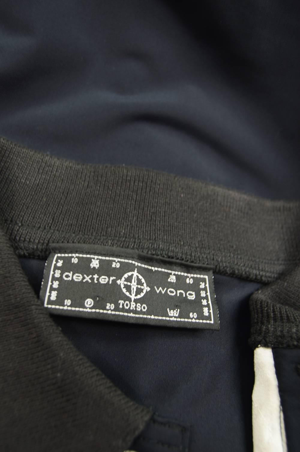 Dexter Wong Men's Vintage Avant Garde Textured Organza Polo Shirt, 1990s. For Sale 1