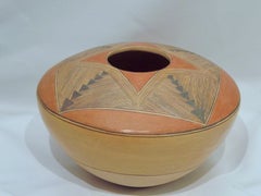 Fineline Bowl, handmade, Dextra Quotskuyva, Nampeyo, Tewa, pottery, Hopi, red