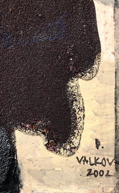 Untitled abstract painting mixed media on canvas