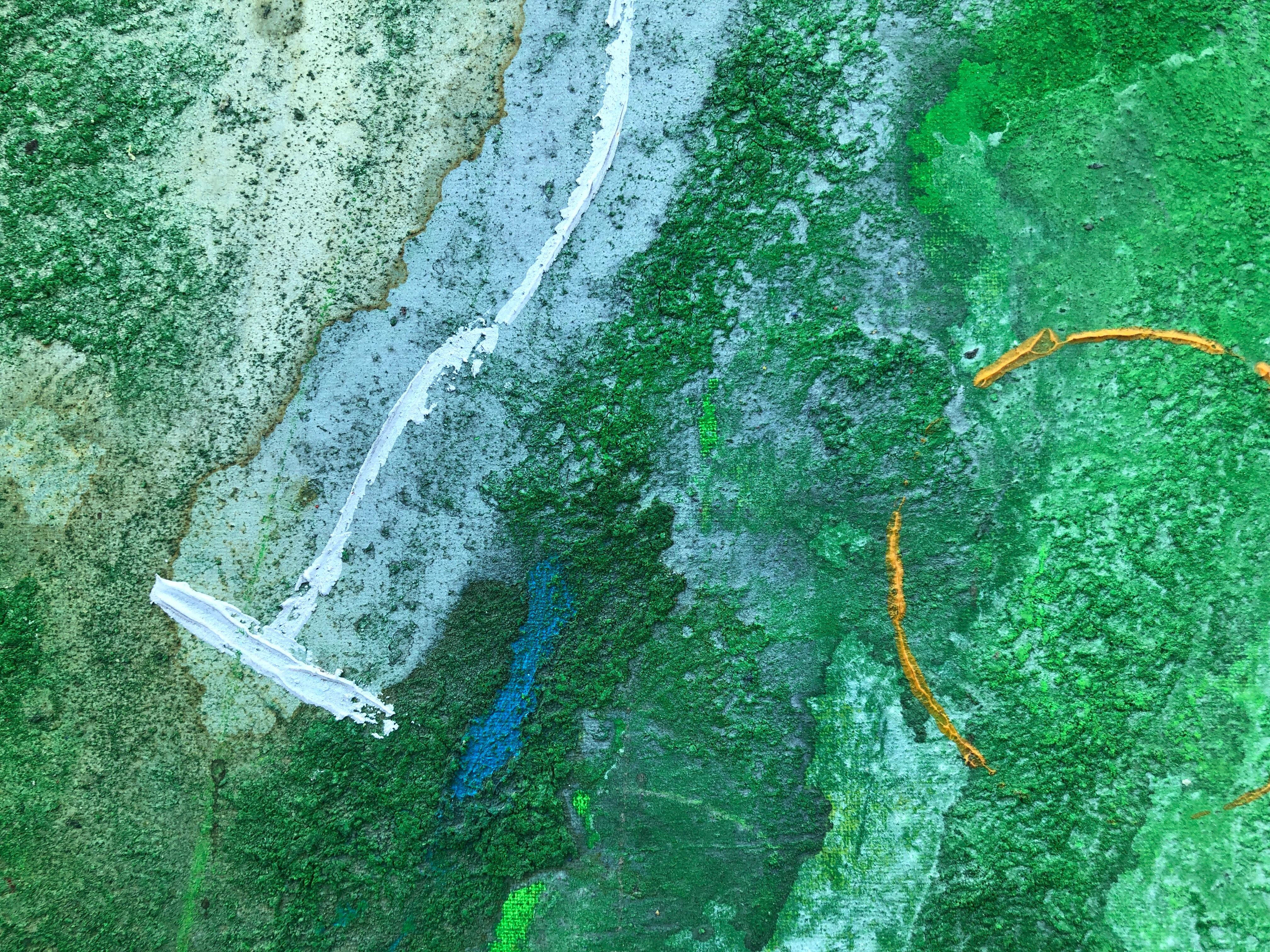 Pittura astratta senza titolo, tecnica mista su tela - Painting Astratto di Deyan Valkov