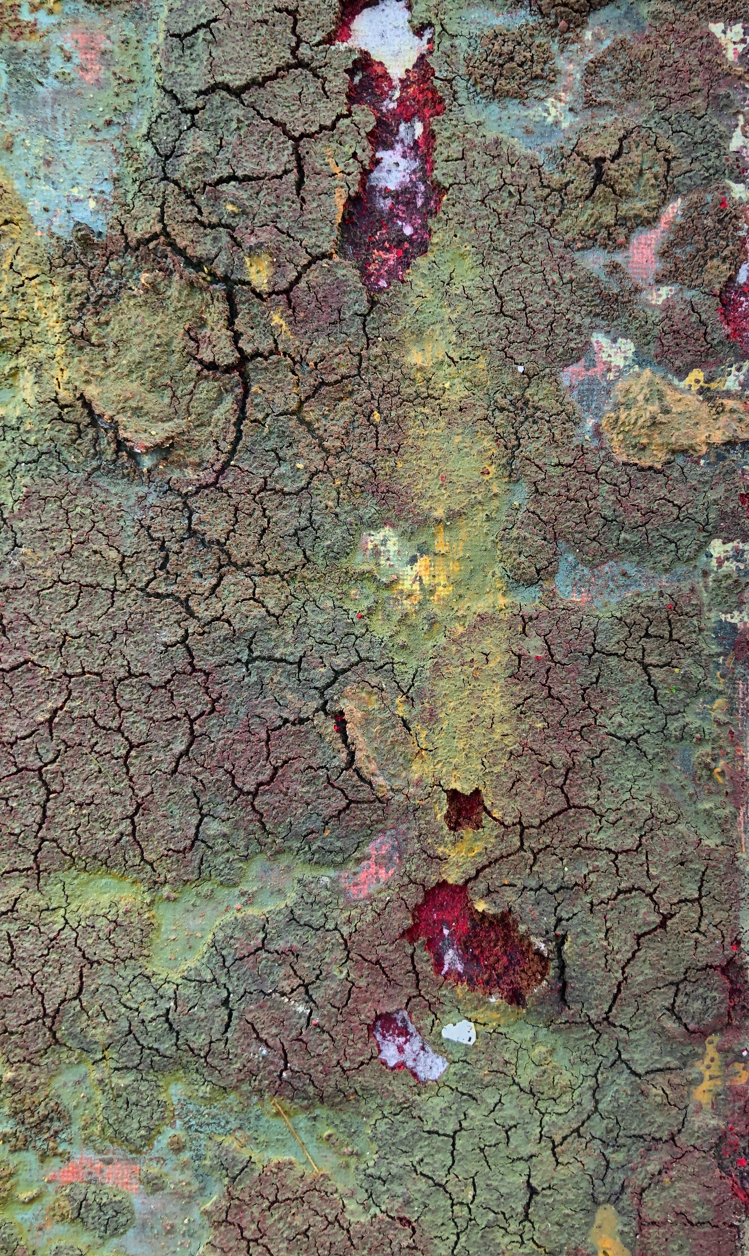 Pittura astratta senza titolo, tecnica mista su tela - Painting Astratto di Deyan Valkov