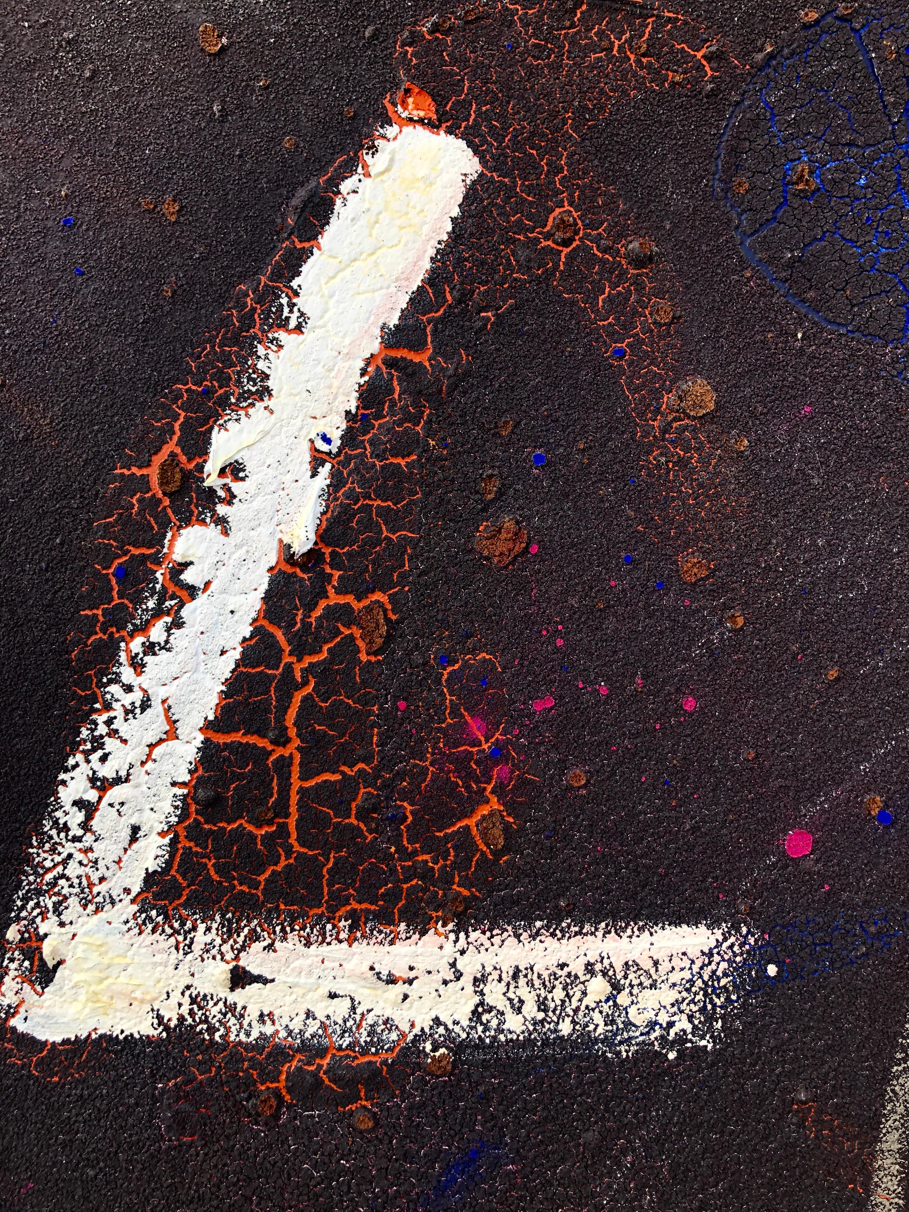 Pittura astratta senza titolo, tecnica mista su tela in vendita 1