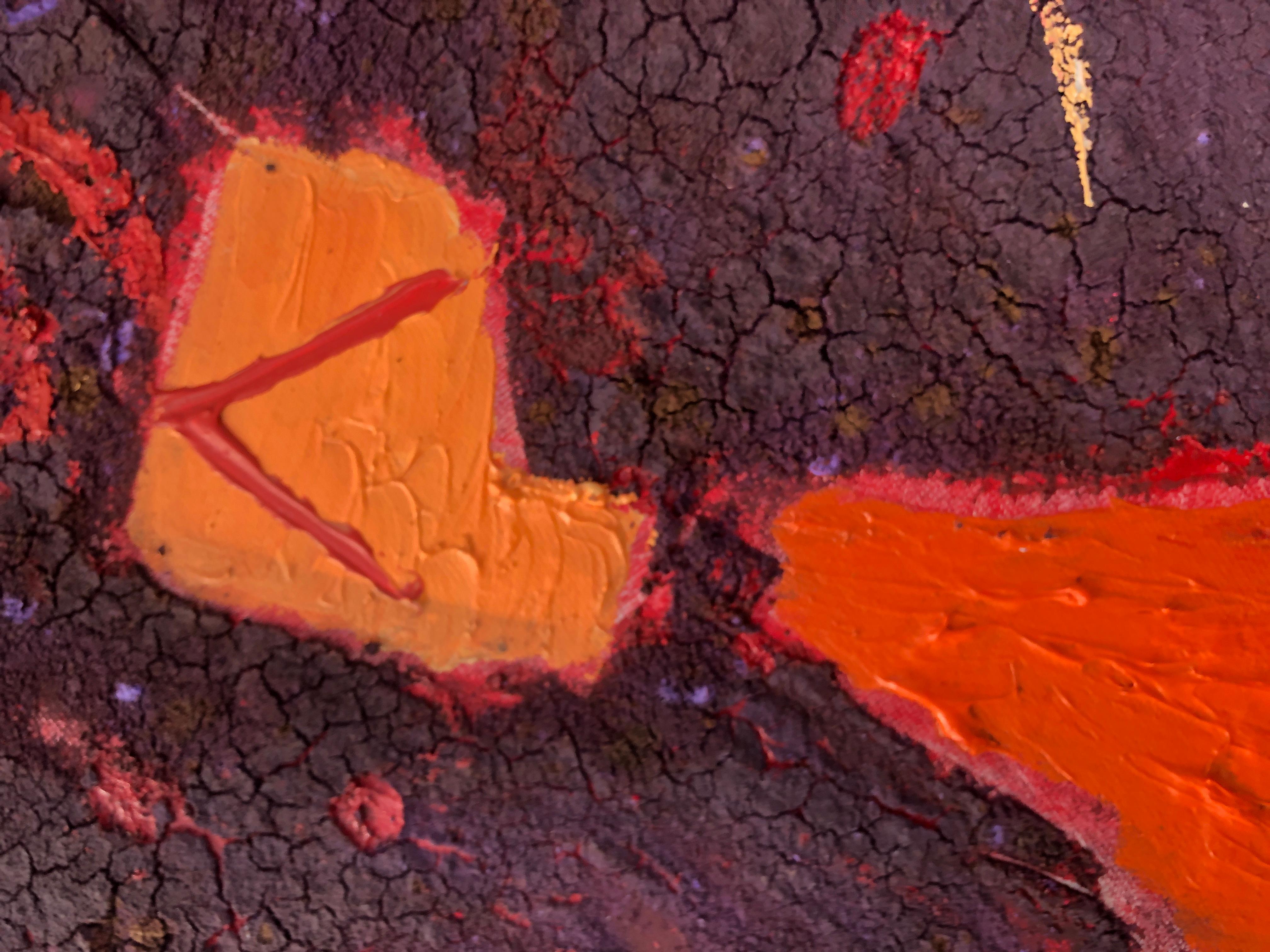 Pittura astratta senza titolo, tecnica mista su tela in vendita 1