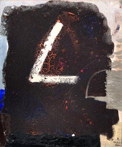 Untitled abstract painting mixed media on canvas