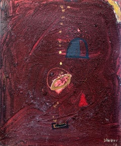 Pittura astratta senza titolo, tecnica mista su tela