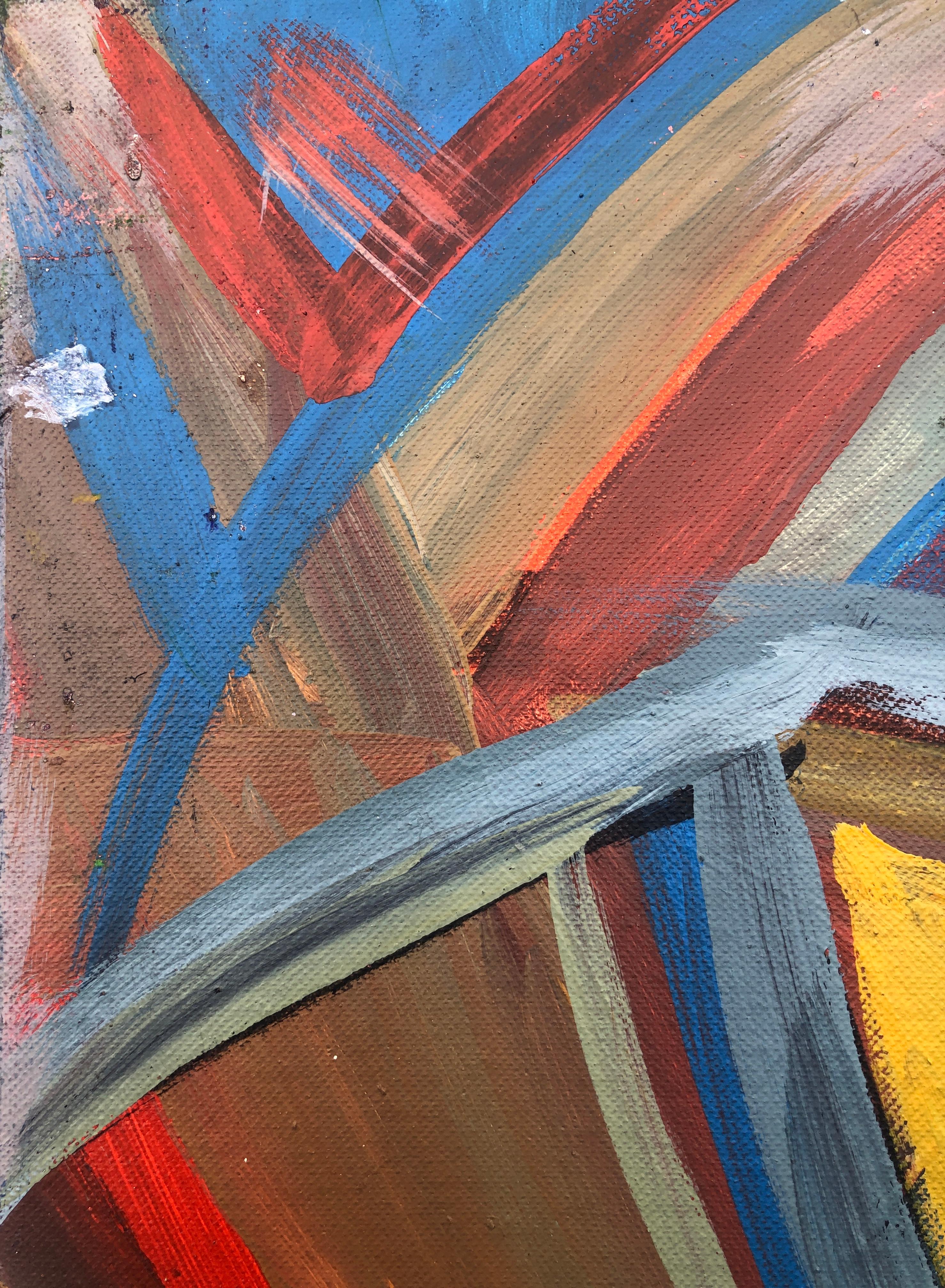 Dipinto olio su tela senza titolo Espressionismo astratto - Abstract Painting Grigio di Deyan Valkov